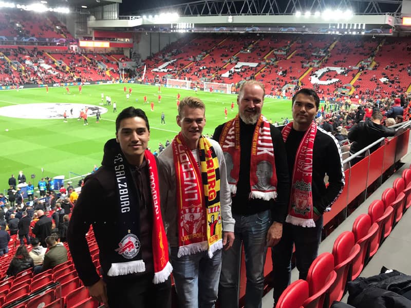 Michiel vd S. bij Liverpool – Red Bull Salzburg